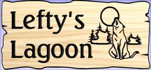 Lefty's Lagoon sign